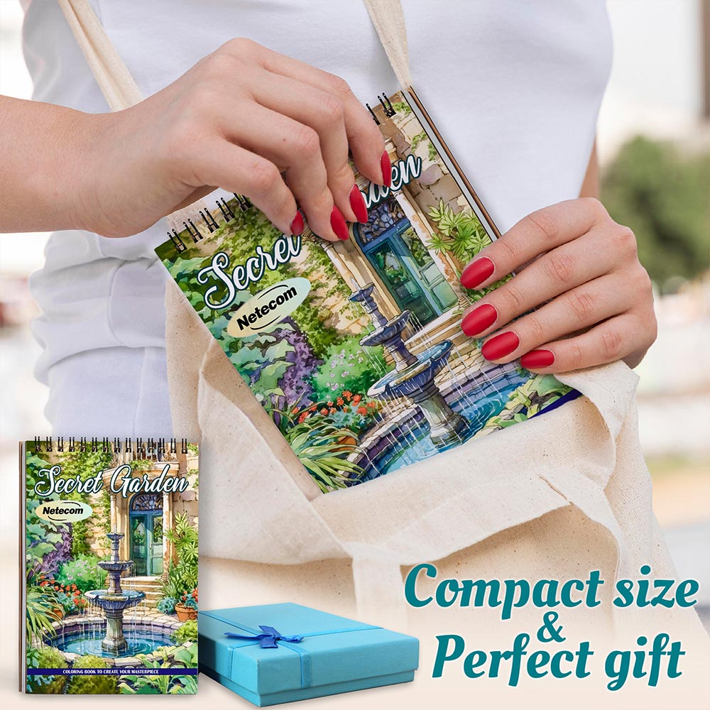 Secret Garden Spiral Coloring Book For Adults