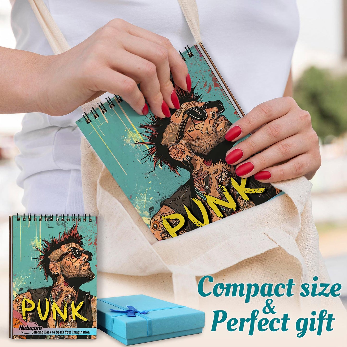 Netecom Punk Spiral Coloring Book For Adults