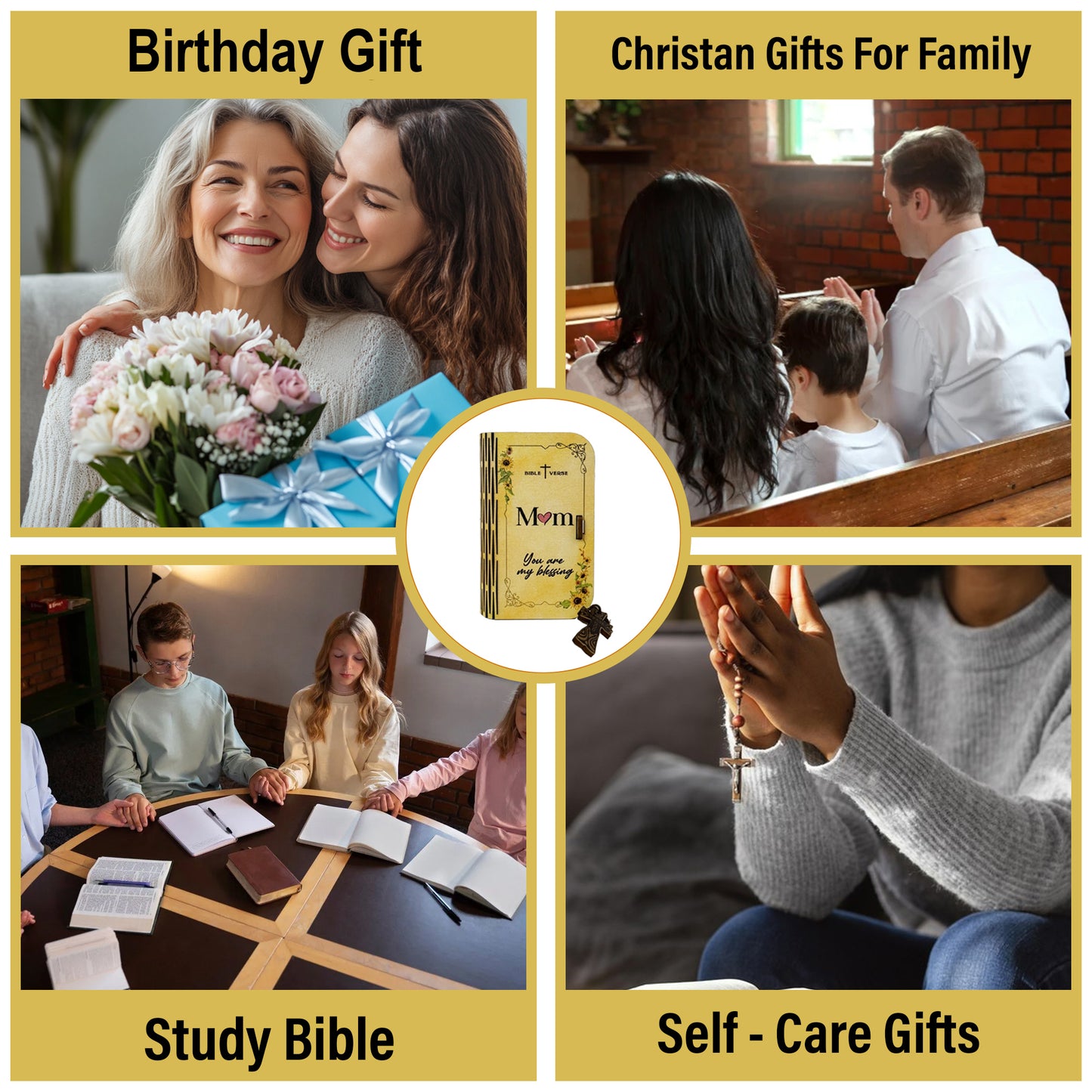 Bible Verse Box for Mom– 150 Prayer Cards, Bible Verses With Wooden Box for Emotion and Feeling, Gift for Mothers Day, Inspirational Scriptures, Christian Bible Gifts for Women