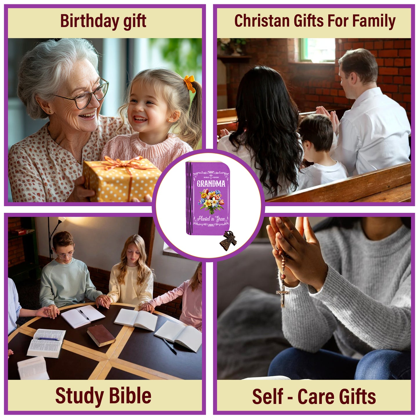 Bible Verse Box for Grandma– 150 Prayer Cards, Read Me Whenever Bible Verses With Wooden Box for Emotion & Feeling, Mother's Day, Inspirational Scriptures, Christian Bible Gifts for Women