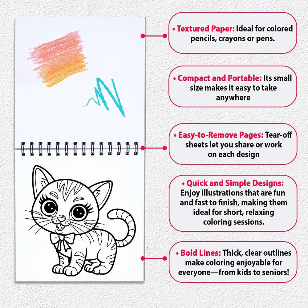 Animal Mini Coloring Sheets for Adult