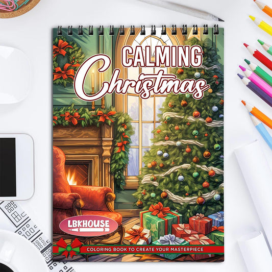 LBKHOUSE Calming Christmas Coloring Book for Adult