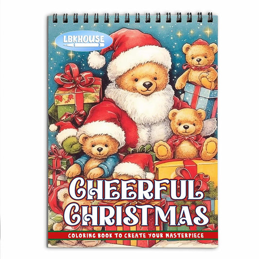 LBKHOUSE Cheerful Christmas Coloring Book for Adult