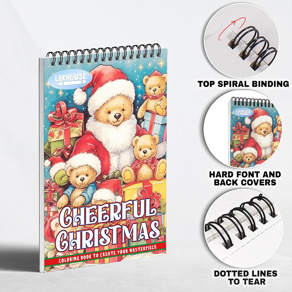 LBKHOUSE Cheerful Christmas Coloring Pages for Adult
