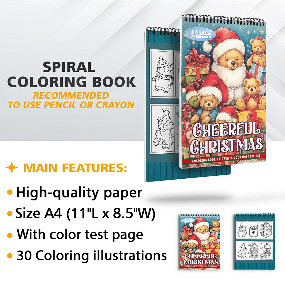 LBKHOUSE Cheerful Christmas Coloring Sheets for Adult