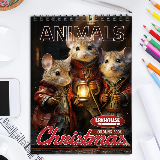 LBKHOUSE Christmas Animals Coloring Book for Adult