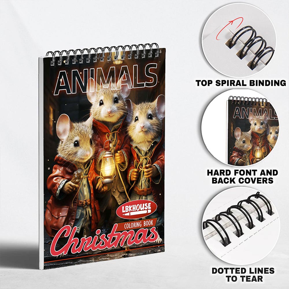 LBKHOUSE Christmas Animals Coloring Pages for Adult