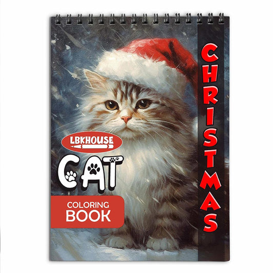 LBKHOUSE Christmas Cat Coloring Book for Adult