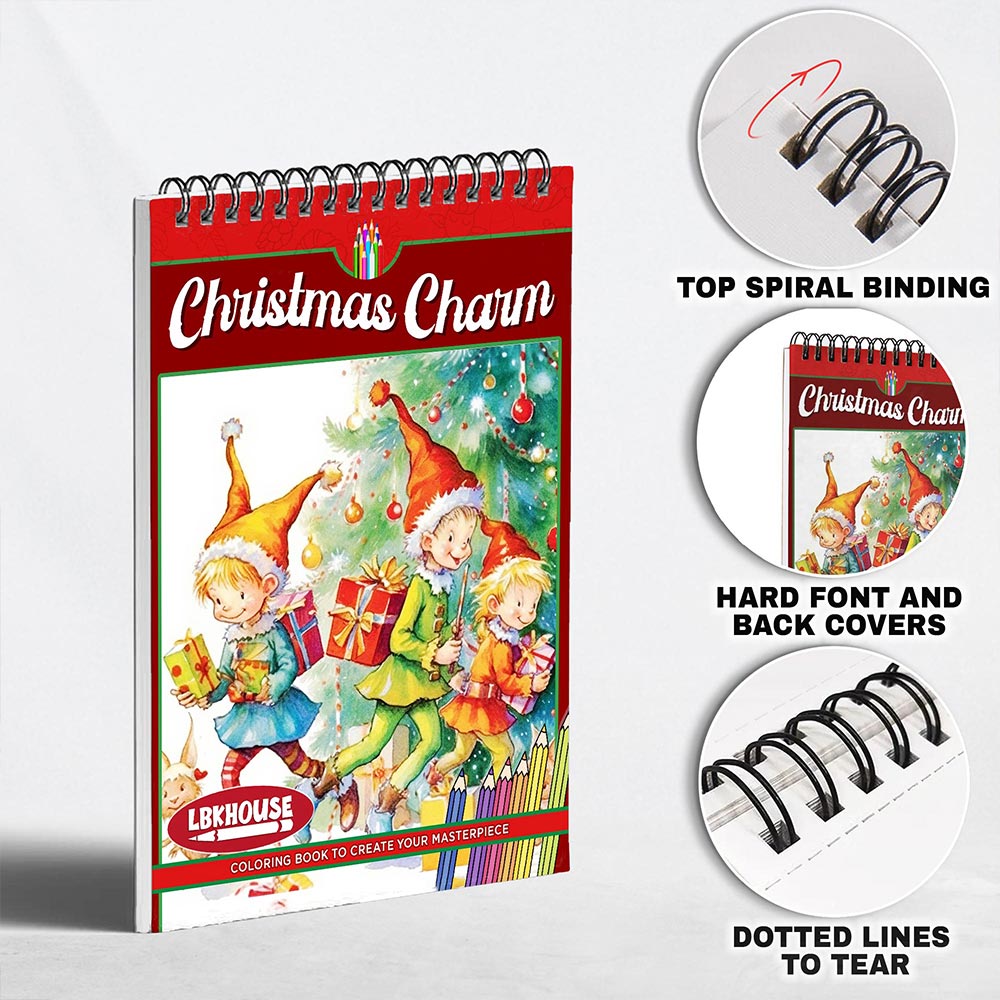 LBKHOUSE Christmas Charm Coloring Pages for Adult
