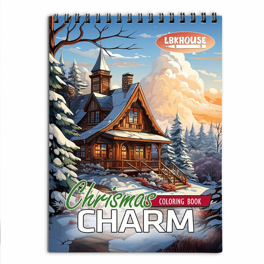 LBKHOUSE Christmas Charm Coloring Book for Adult