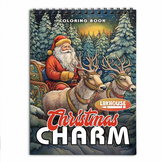 LBKHOUSE Christmas Charm Coloring Book for Adult