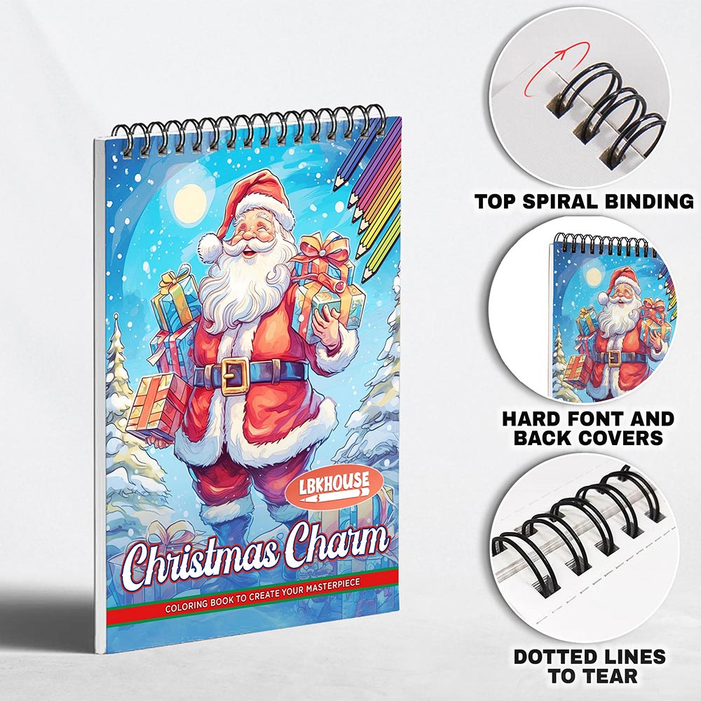 LBKHOUSE Christmas Charm Coloring Pages for Adult