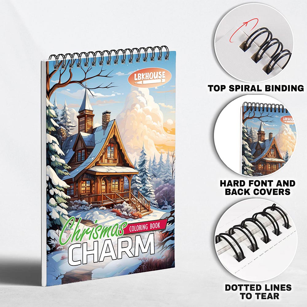 LBKHOUSE Christmas Charm Coloring Pages for Adult