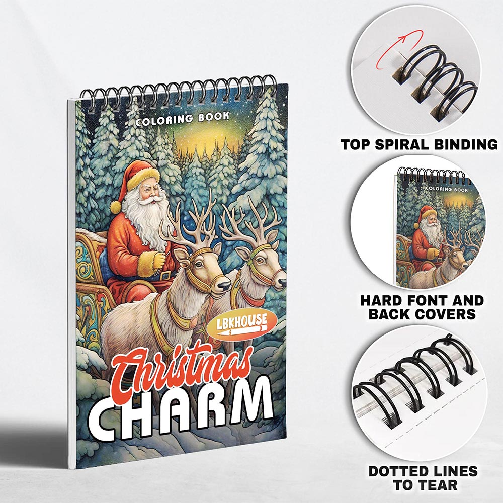 LBKHOUSE Christmas Charm Coloring Pages for Adult