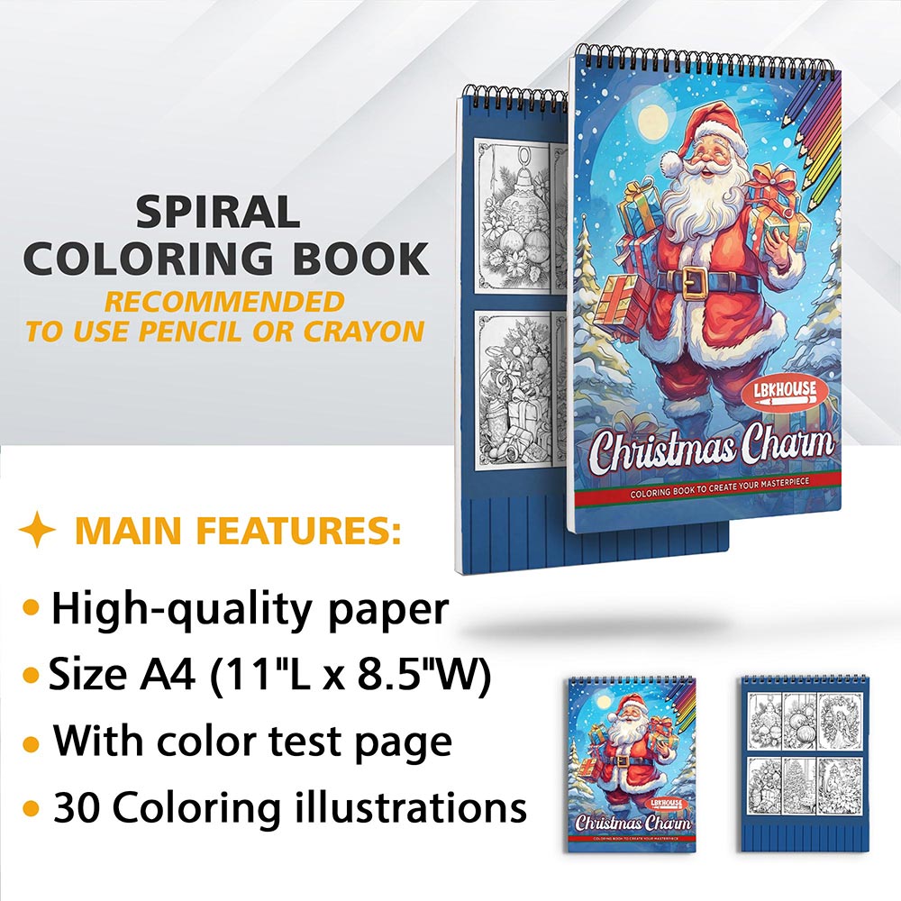 LBKHOUSE Christmas Charm Coloring Sheets for Adult