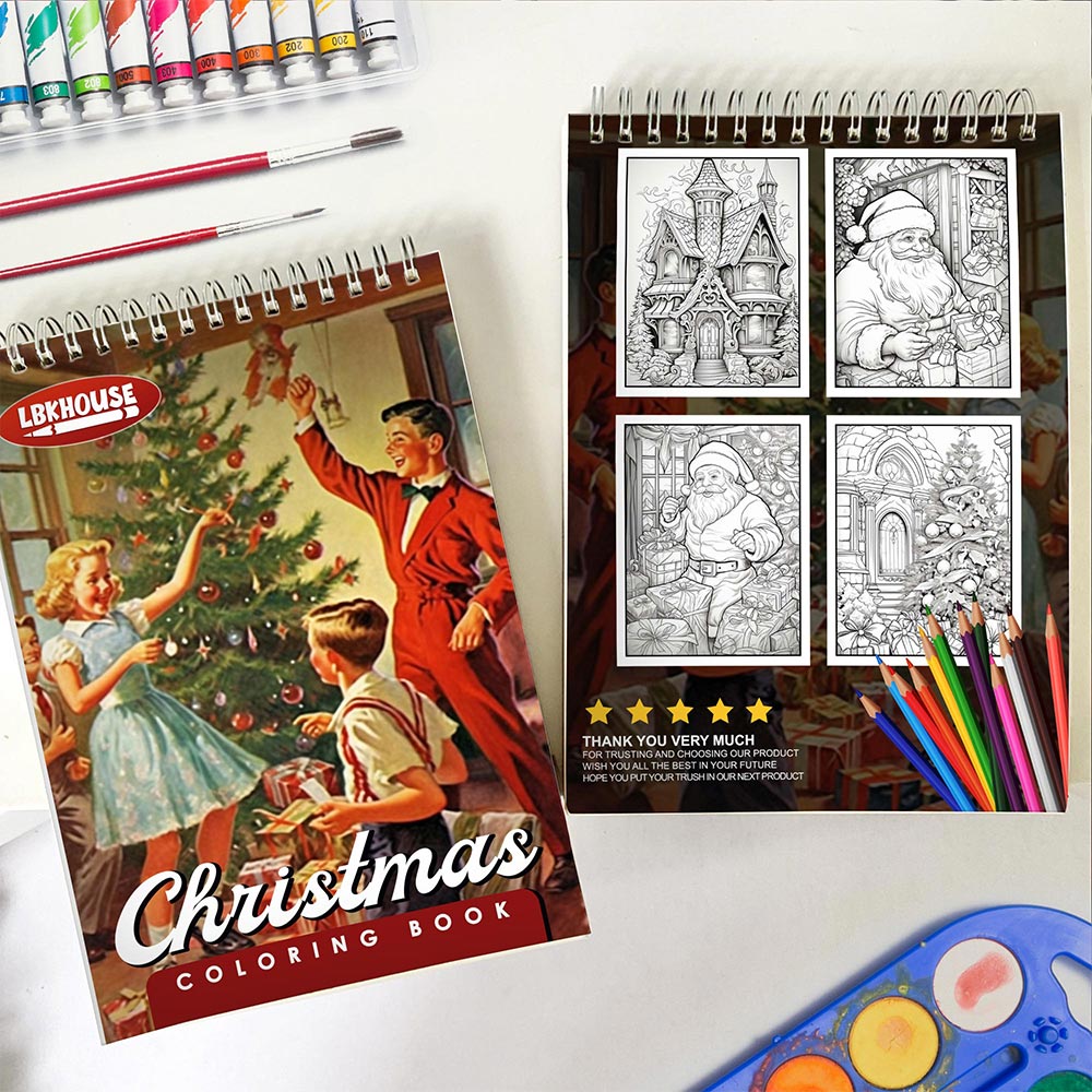 LBKHOUSE Christmas Spiral Coloring Book for Adult