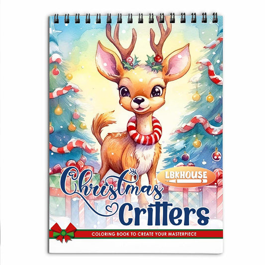 LBKHOUSE Christmas Critters Coloring Book for Adult