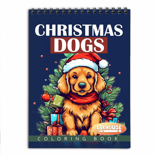 LBKHOUSE Christmas Dog Coloring Book for Adult