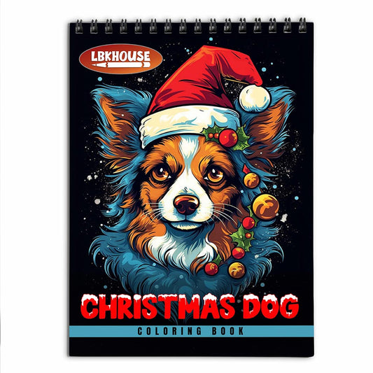 LBKHOUSE Christmas Dog Coloring Book for Adult