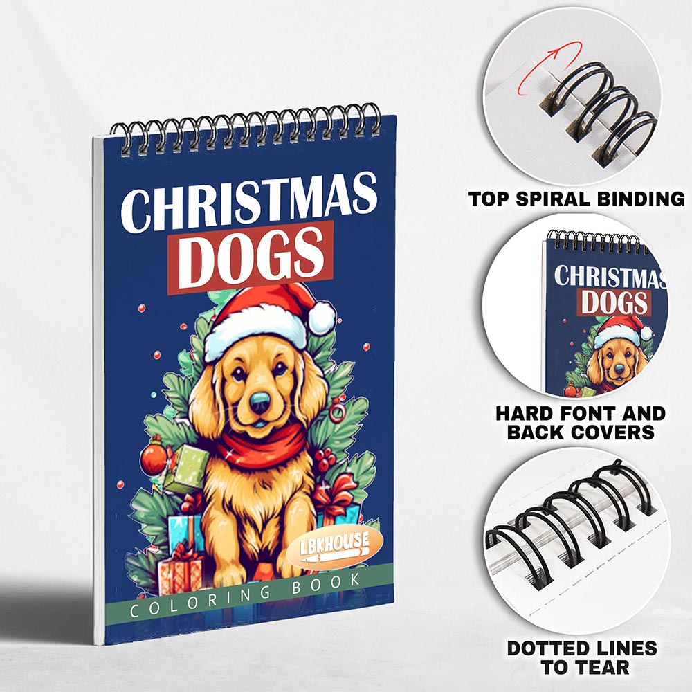 LBKHOUSE Christmas Dog Coloring Pages for Adult