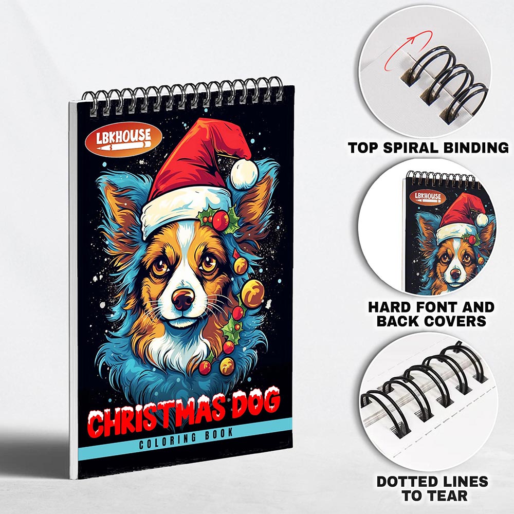 LBKHOUSE Christmas Dog Coloring Pages for Adult