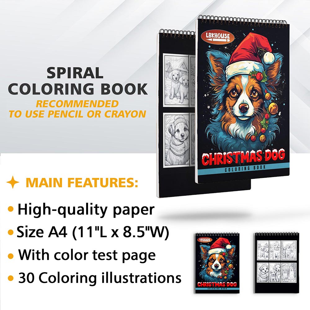 LBKHOUSE Christmas Dog Coloring Sheets for Adult