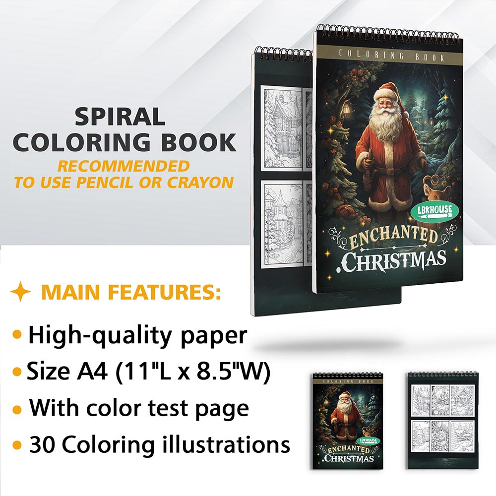 LBKHOUSE Christmas Enchanted Coloring Sheets for Adult