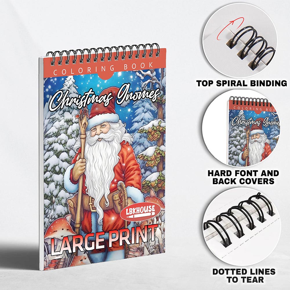 LBKHOUSE Christmas Gnomes Coloring Pages for Adult