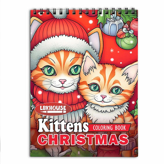 LBKHOUSE Christmas Kittens Coloring Book for Adult