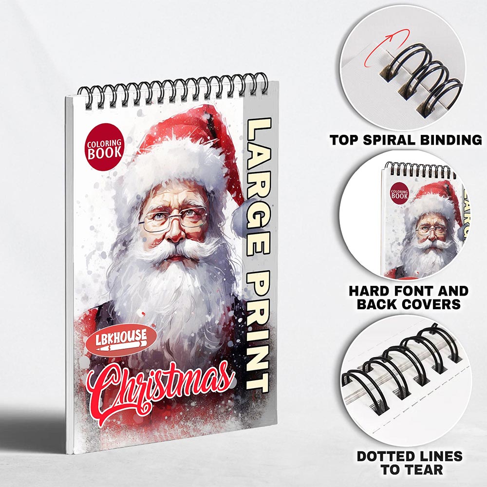 LBKHOUSE Christmas Large Print Coloring Pages for Adult