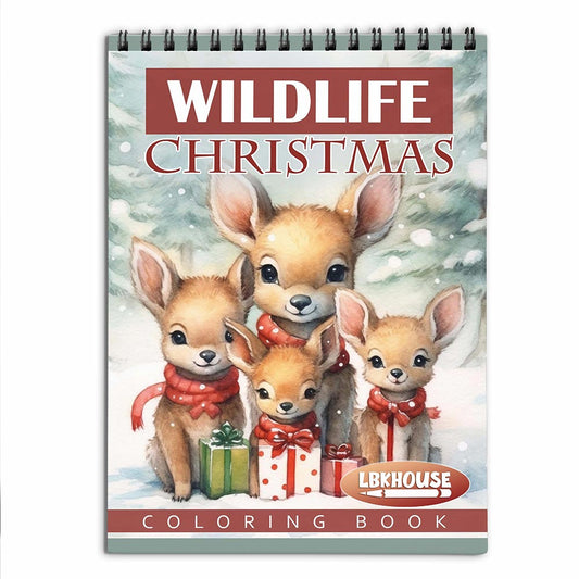 LBKHOUSE Christmas Wild Life Coloring Book For Adults
