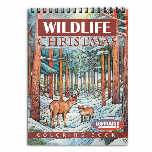 LBKHOUSE Christmas Wild Life Coloring Book for Adults