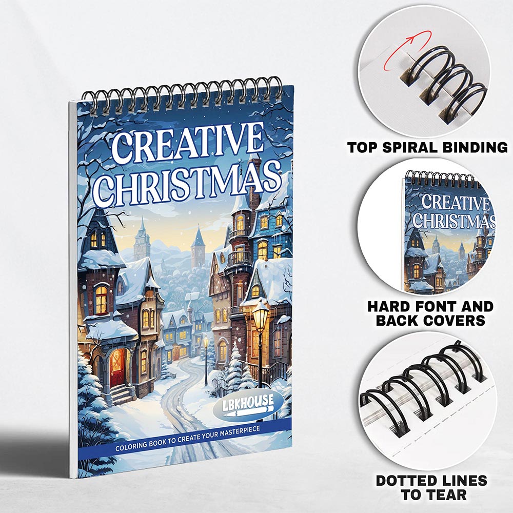 LBKHOUSE Creative Christmas Coloring Pages for Adults