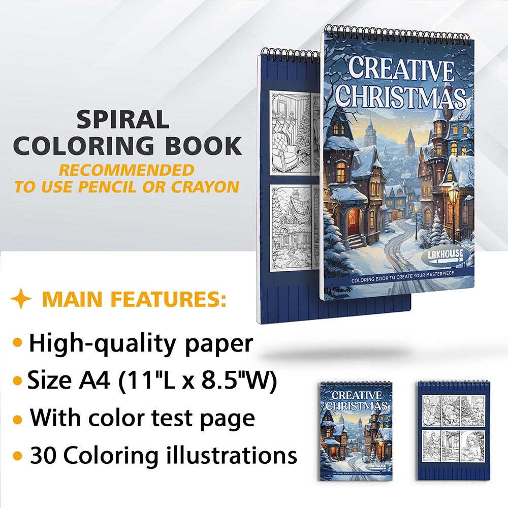 LBKHOUSE Creative Christmas Coloring Sheets for Adults