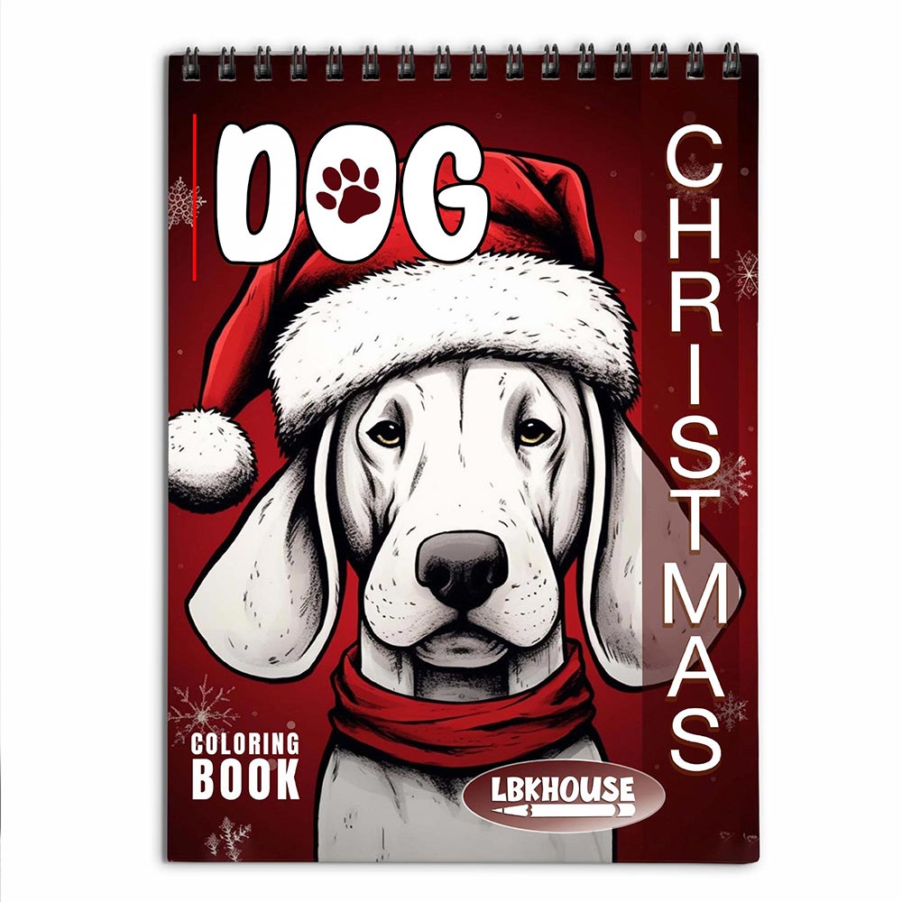 LBKHOUSE Dog Christmas Coloring Book for Adult