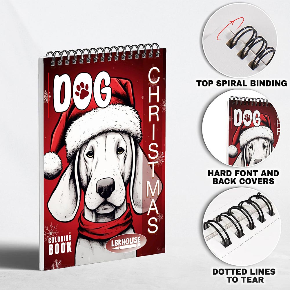 LBKHOUSE Dog Christmas Coloring Pages for Adult