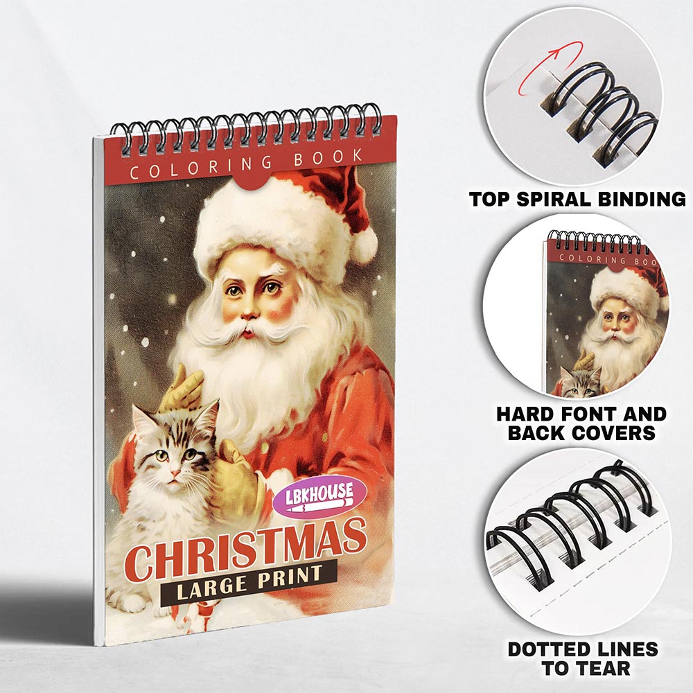 LBKHOUSE Large Print Christmas Coloring Pages for Adults