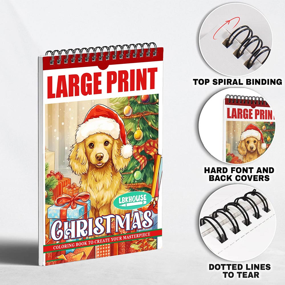 LBKHOUSE Large Print Christmas Coloring Pages for Adults