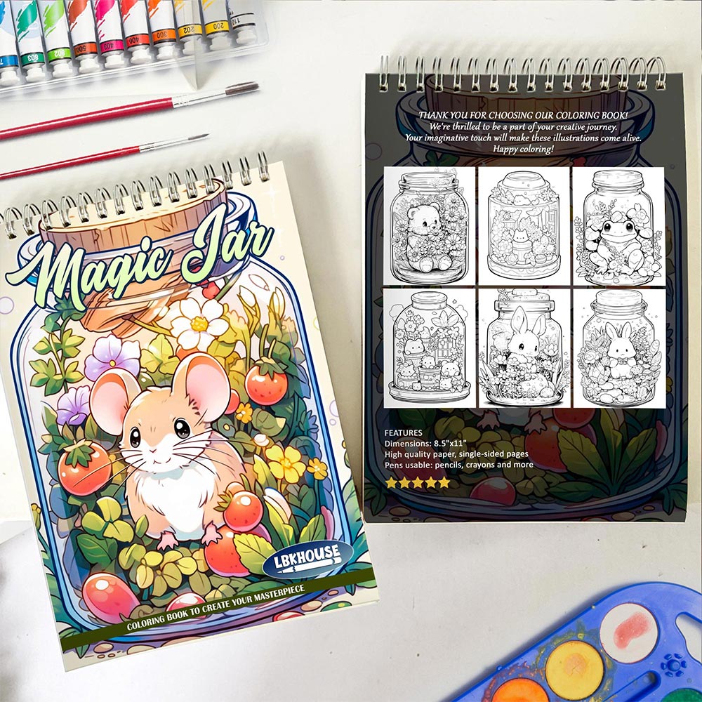 LBKHOUSE Magic Jar Spiral Coloring Book for Adult