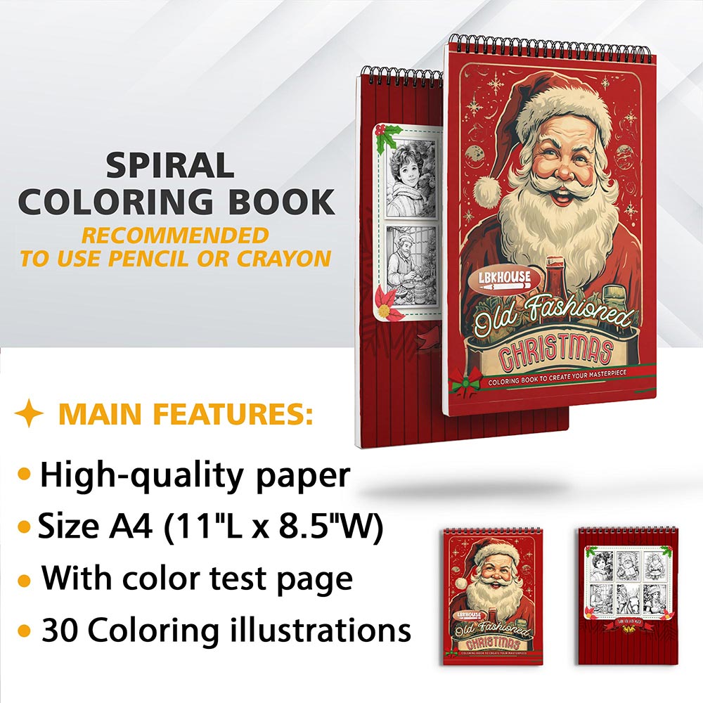 LBKHOUSE Old Fashioned Christmas Coloring Sheets for Adult