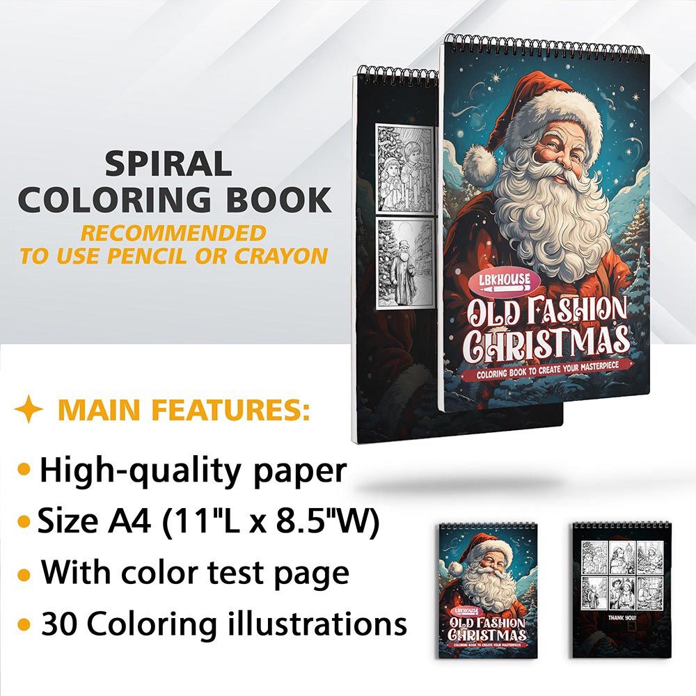 LBKHOUSE Old Fashioned Christmas Coloring Sheets for Adult