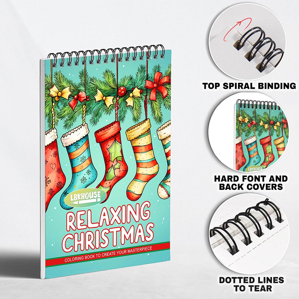LBKHOUSE Relaxing Christmas Coloring Pages for Adult