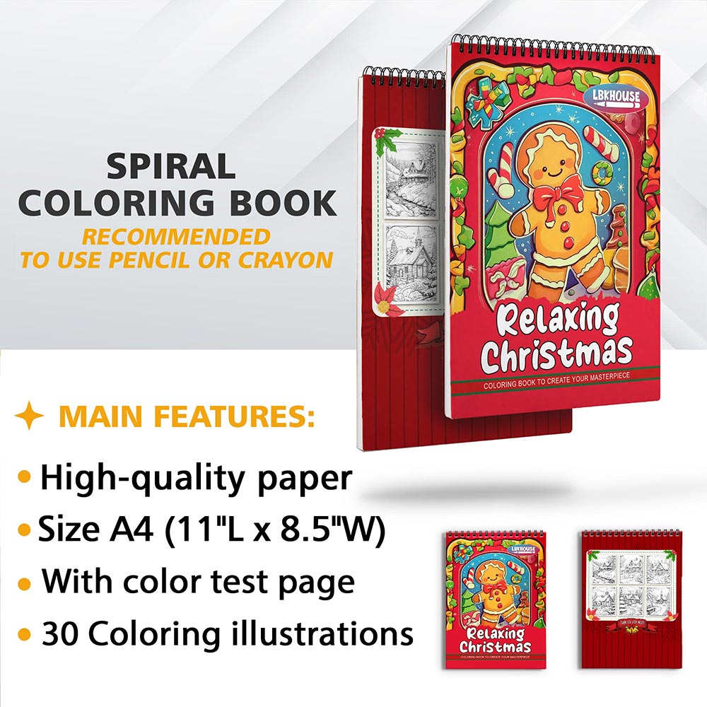 LBKHOUSE Relaxing Christmas Coloring Sheets for Adult