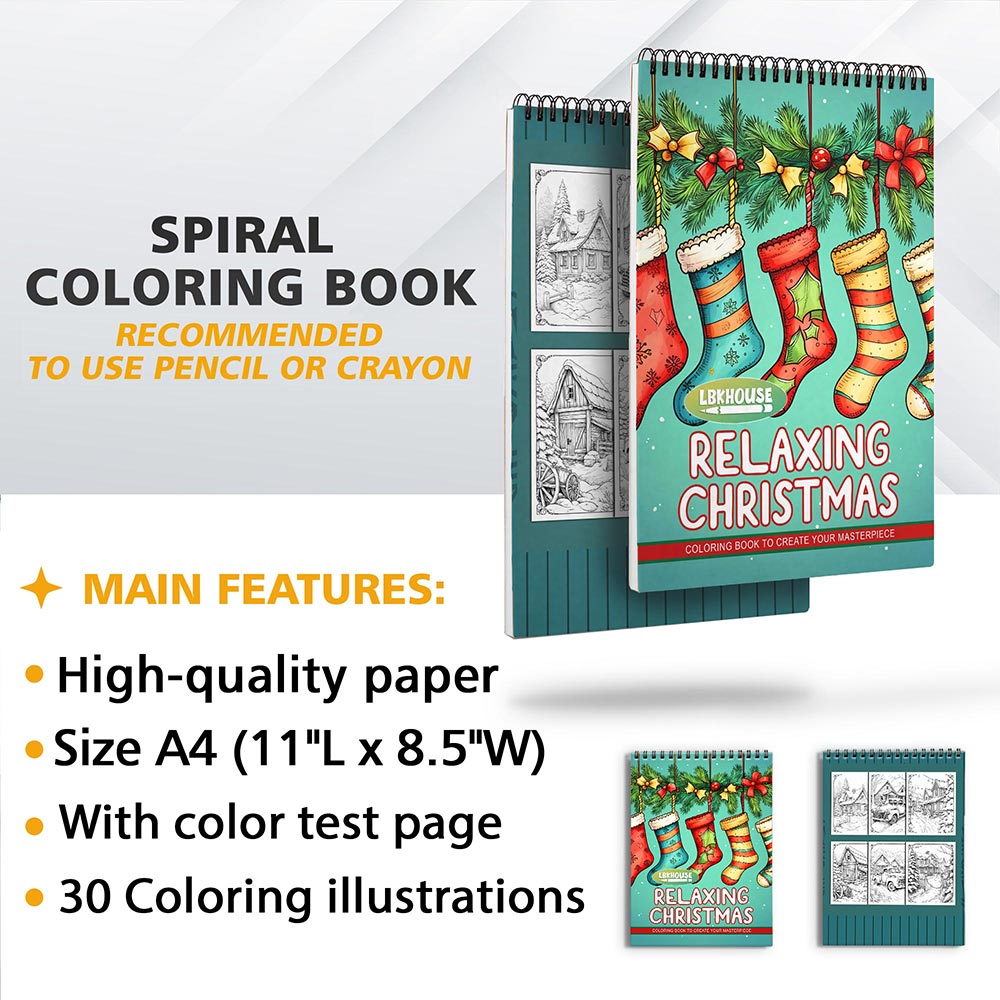 LBKHOUSE Relaxing Christmas Coloring Sheets for Adult