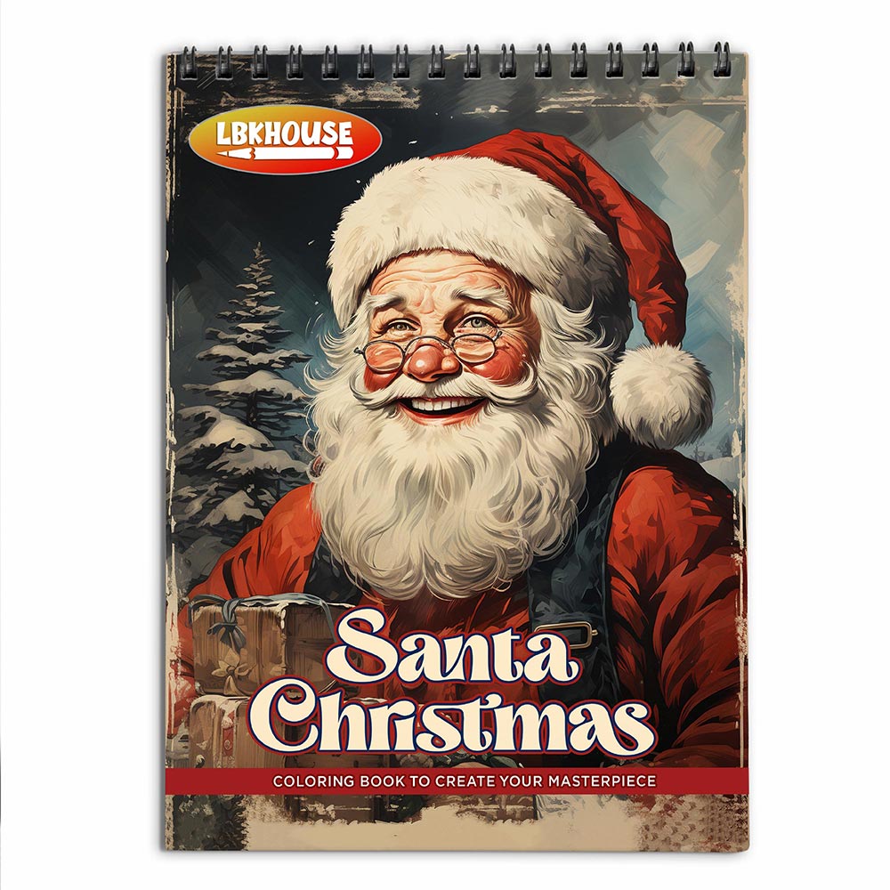 LBKHOUSE Santa Christmas Coloring Book for Adult