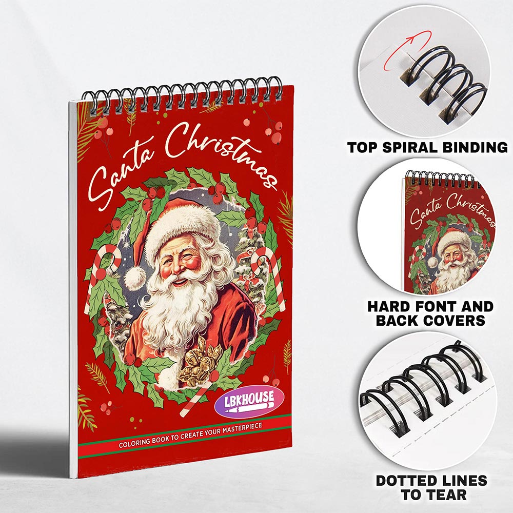 LBKHOUSE Santa Christmas Coloring Pages for Adult