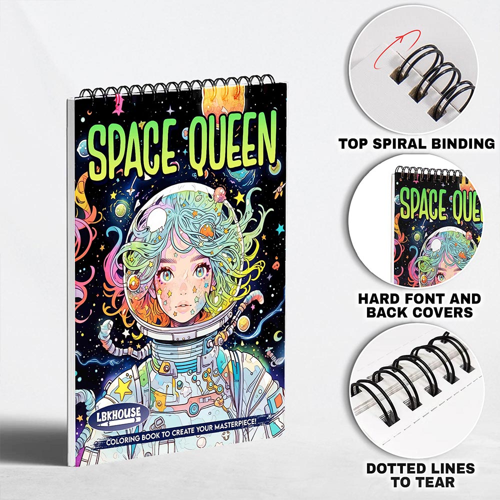 LBKHOUSE Space Queen Coloring Pages for Adult