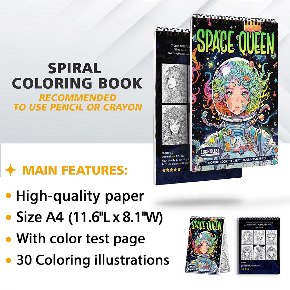 LBKHOUSE Space Queen Coloring Sheets for Adult
