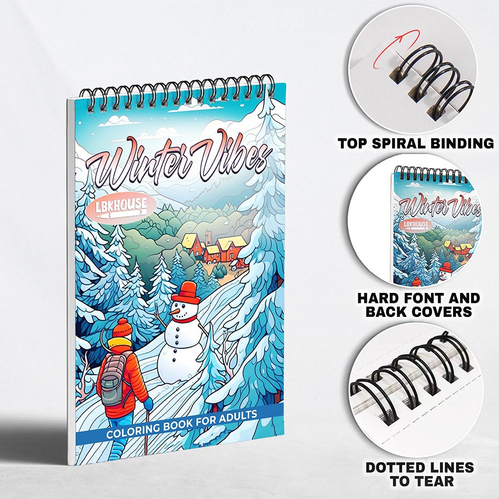 LBKHOUSE Winter Vibes Coloring Pages For Adults