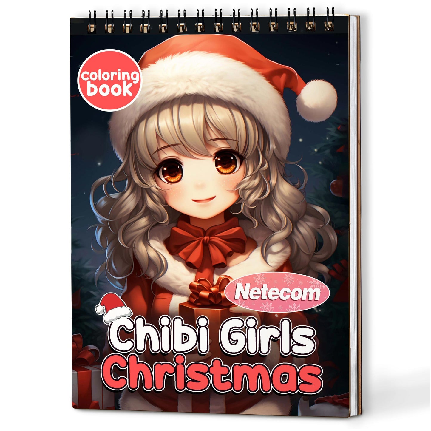 Netecom Chibi Girls Christmas Coloring Book For Adults